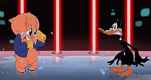 Szenenbild aus dem Film „Ein klebriges Abenteuer: Duffy Duck und Schweinchen Dick retten den Planeten“